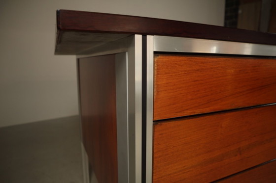Bureau de direction ORA Acciaio, fabriqué en Italie dans les années 1970. – Bureaux, Wood (photo 11 of 16)
