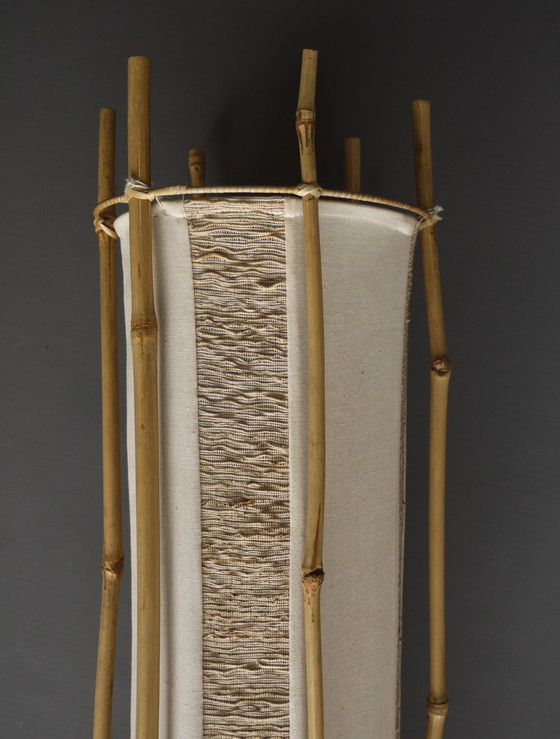 Image 1 of Lampadaire en bambou par Louis Sognot, années 1950