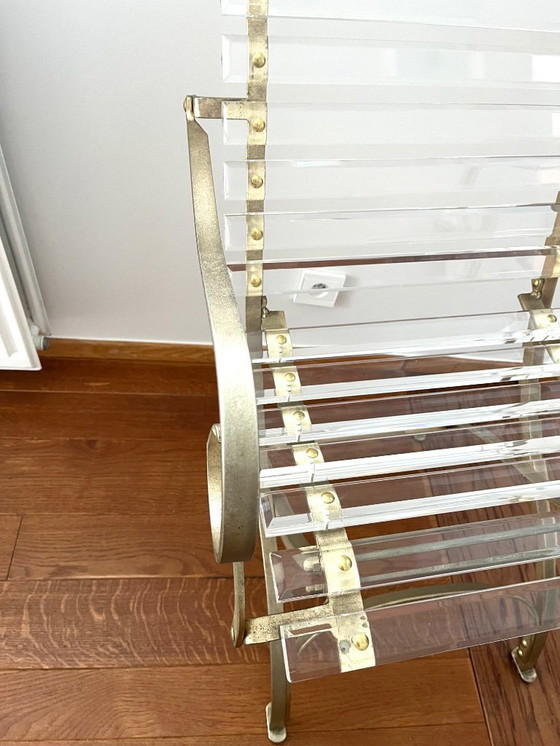 Image 1 of Vintage chair in acrylic/plexi with beautiful curved lines.