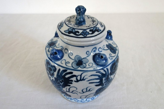 Chinesische Teekanne, frühes 20. Jahrhundert, Tischdekoration, Keramik, Weiß, Aziatisch (Foto 2 von 11)