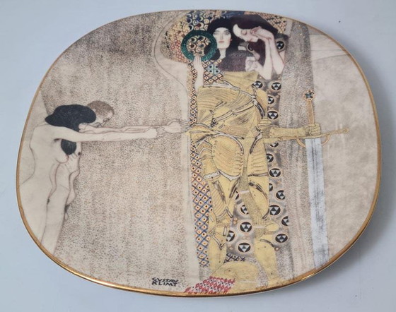 Image 1 of 8 platos coleccionables de porcelana de Gustav Klimt de Lilien Austria con certificados