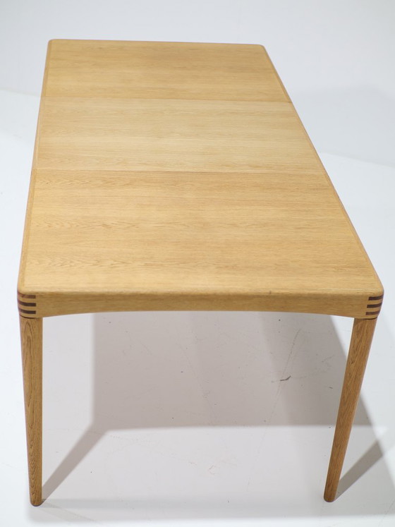 Uitschuifbare eettafel H.W. Klein Bramin eiken Deens 1960s, Hout, Bruin, Scandinavian (foto 11 van 14)