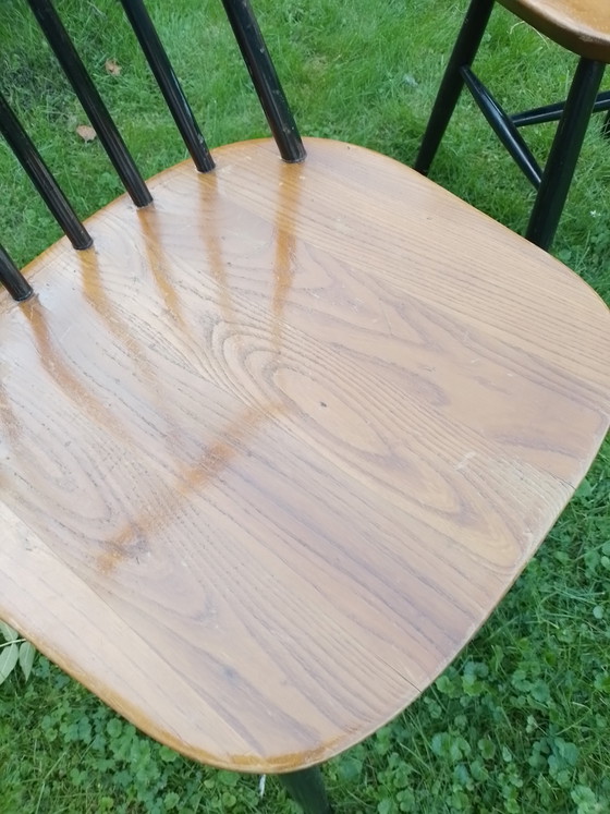 2 x Vintage Spindle Dining Chairs Ilmari Tapiovaara – Wood (photo 5 of 7)