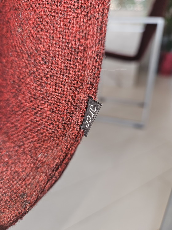 Image 1 of 6 x Arco Frame dining chairs burgundy red