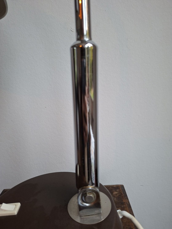 Rare Hala Zeist '144' Desk Lamp, 1st Generation, LED Upgrade, Table lamps, Chrome, Metal, Brown (photo 14 of 15)