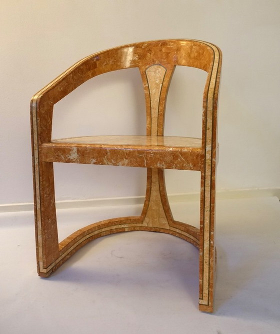 Image 1 of Conjunto de dos sillas Triancolori estilo Maitland Smith, década de 1970