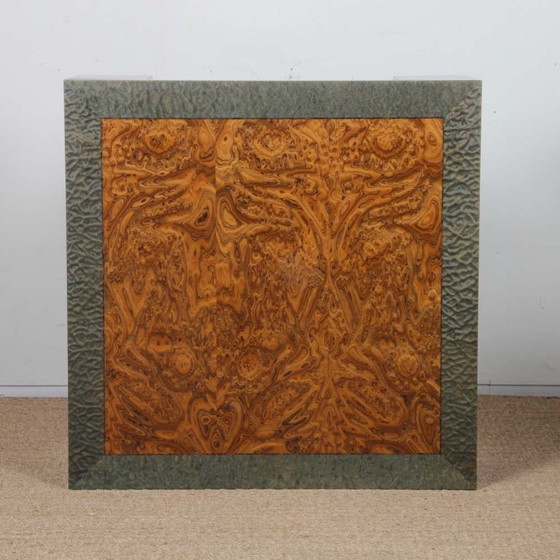 Image 1 of Coffee table in burl wood by Jean-Charles Liviani, 1980