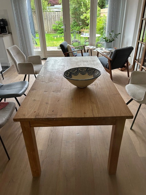 Juego de comedor de teca, madera maciza. – eetkamerset, Wood (photo 2 of 6)