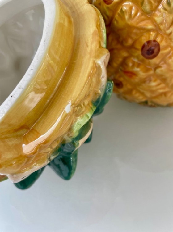 Image 1 of Keramieken ananas voorraadpot gekleurd 21 cm