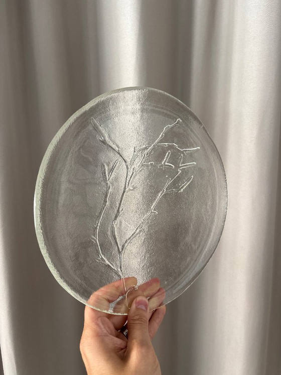 Vintage Humppila ‘Koivunoksa’ Glass Plate by Kaija Aarikka – Finland – Decorative Objects (photo 3 of 7)