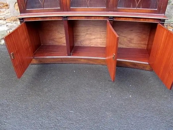 Image 1 of Caja curva de caoba con cristal astral