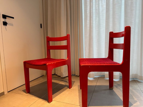 Image 1 of 6 sedie 1970 di fabbricazione belga