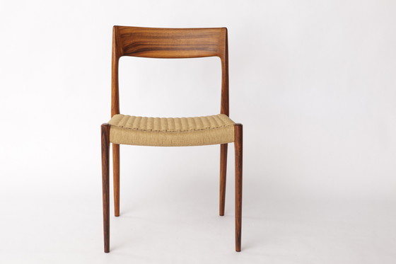 Image 1 of Sedia Niels Møller Model 77 in palissandro - Classico del design danese, anni '60, restaurata e ritessuta
