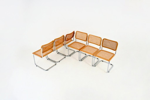 Sedie da pranzo stile B32 di Marcel Breuer, set da 6