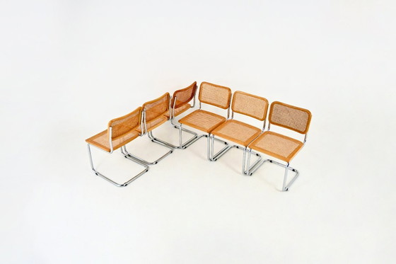Image 1 of Sedie da pranzo stile B32 di Marcel Breuer, set da 6