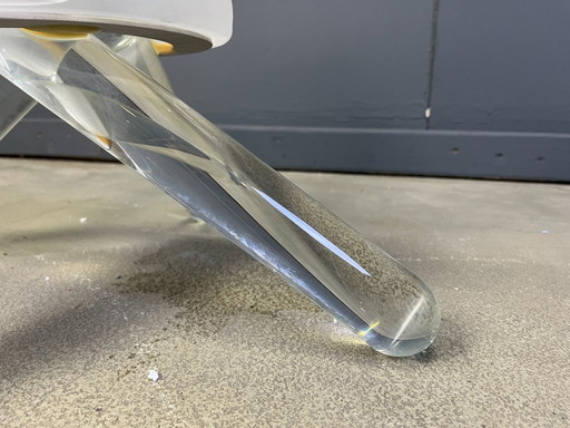 Table basse arlequin en verre de Murano par Maurice Barilone, années 1980