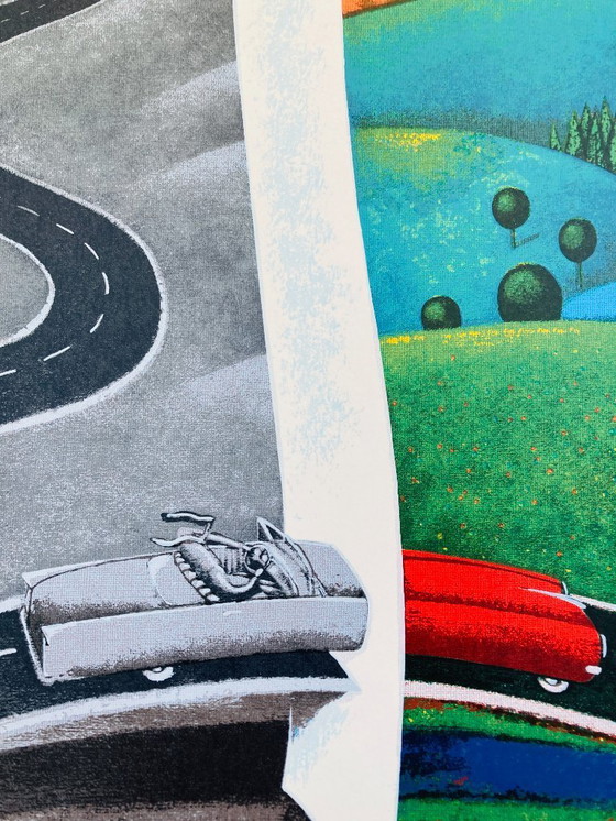 Image 1 of Vintage Kleurrijk Kunstwerk - Ton Paay