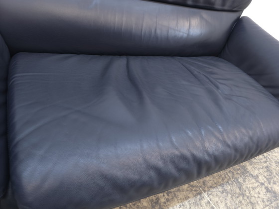 Image 1 of De Sede ds 2011 Designer Sofa Leather Sofa Couch Two-Seater Blue