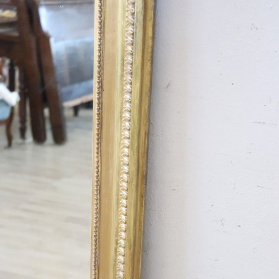 Image 1 of Large Antique Wall Mirror in Gilded Wood, Italy 19th Century