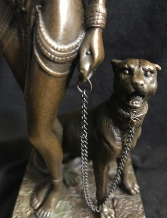 Image 1 of Bella statua in bronzo puro di Cleopatra 27 cm