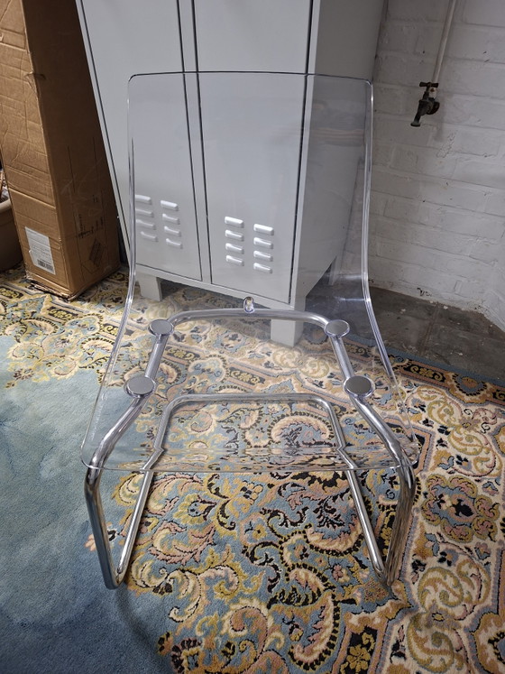 Set Van 4 IKEA Tobias Designstoelen - Carl Öjerstam – Eetkamerstoelen, Plastic, Chrome (photo 5 of 7)