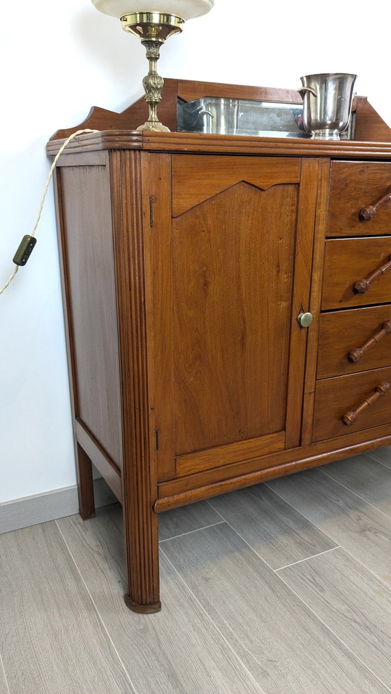 Image 1 of Vintage Mahogany and Mahogany Veneer Sideboard