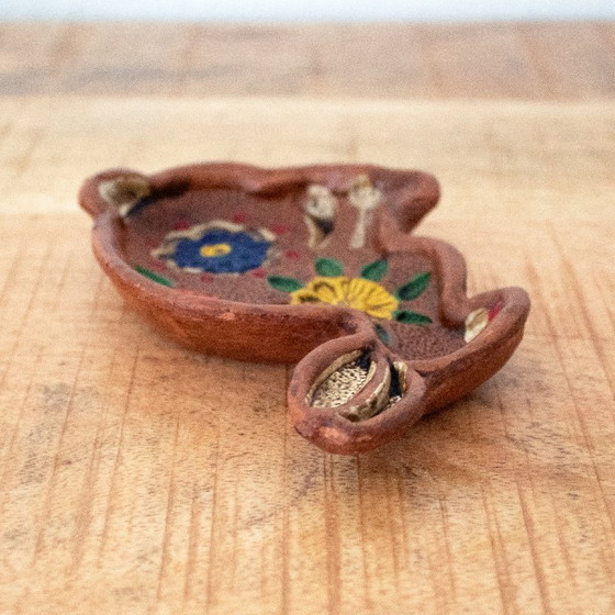 Image 1 of Bunte Keramikschale in Hasenform, signiert Ceramica Marquez