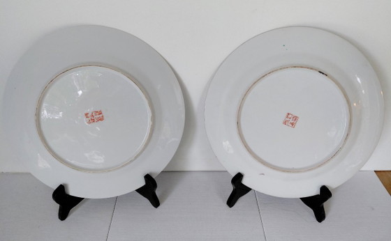 Lot of 8 Chinese plates, especially for you, in Paris! – Chinoiserie, Decorative Objects, Porcelain (photo 6 of 8)