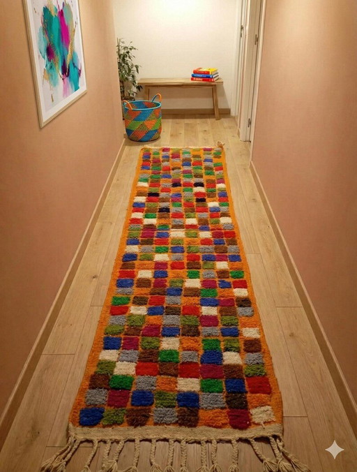 Meerkleurige wollen loopband 80/300 – vloerkleden en tapijten, Wool (photo 2 of 8)