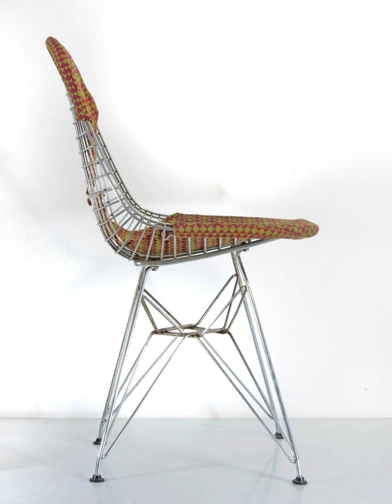 Eames DKR-2, Alexander Girard Drahtstuhl – Beistellstühle, Chrom, Mid Century Modern (photo 3 of 8)