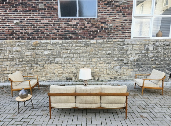 Image 1 of Ensemble de sièges Knoll Antimott années 60, canapé, fauteuils, bancs, style vintage milieu du siècle
