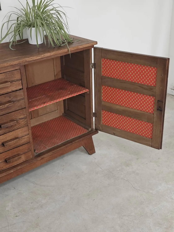 Buffet en chêne de René Gabriel, période de reconstruction 1950. – Armoires de rangement, Wood, Design (photo 13 of 30)