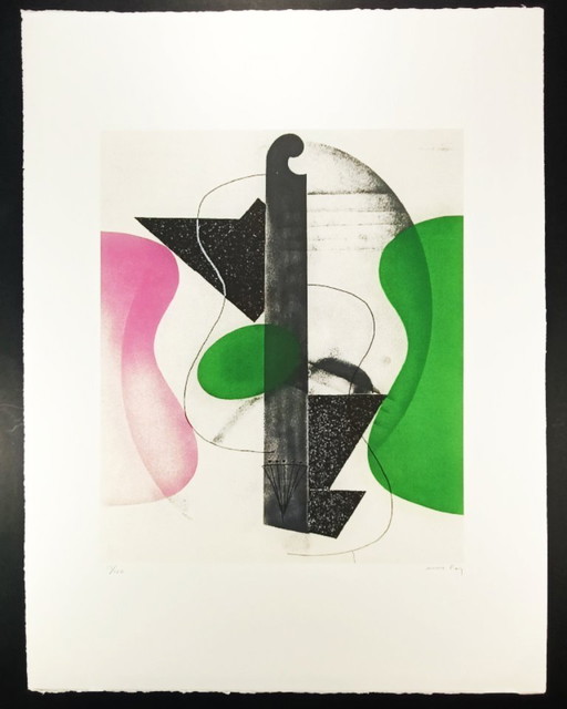 Lithografie in gelimiteerde oplage van Man Ray uit de jaren 70. Handtekening van de auteur en genummerd met potlood.