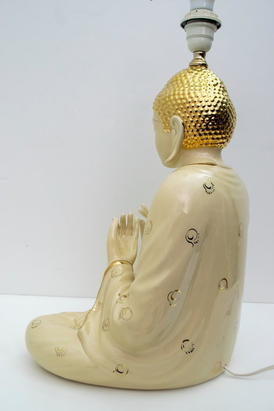 Image 1 of Lampada da tavolo Buddha in porcellana italiana di Zanotto, anni '70, metà del secolo scorso