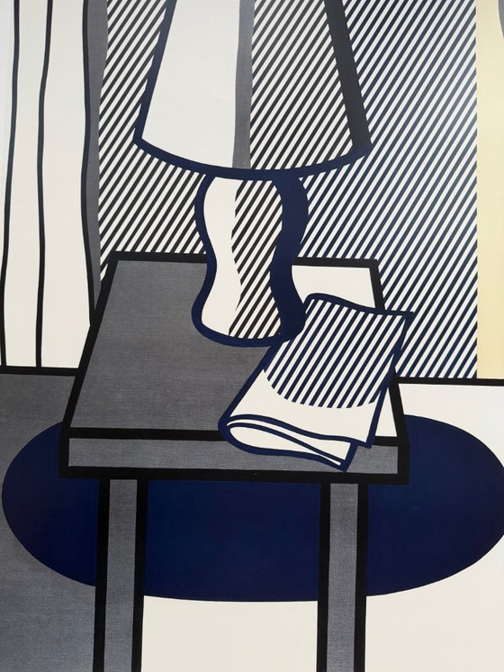Image 1 of Roy Lichtenstein (1923-1997), Still Life with Table Lamp, 1976, copyrights Roy Lichtenstein&Sabam Brussels, 1995, Printed in Bel