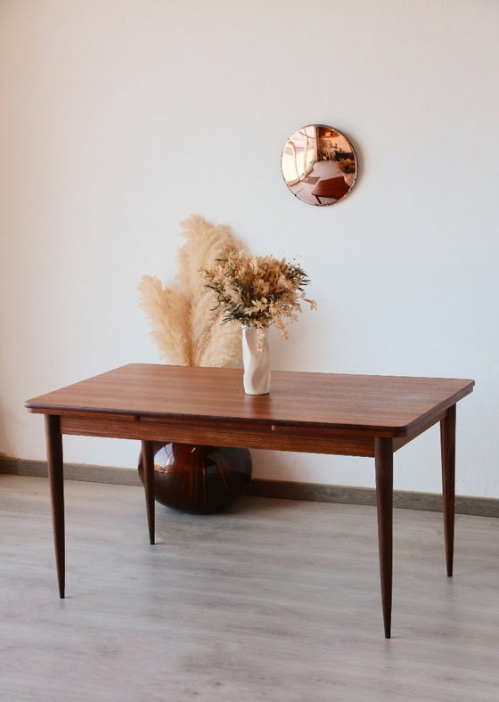 Image 1 of Table de Repas Vintage en Teck – Design Scandinave Extensible