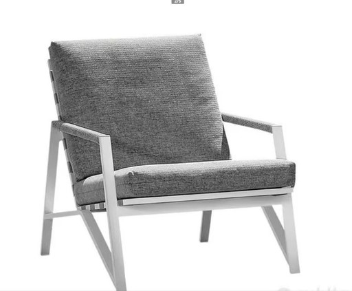 Conjunto de estilo rústico de 2 sillones + 2 pufs de Talenti