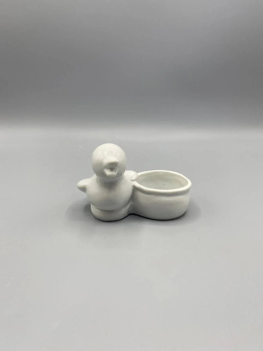 White Porcelain Duck Salt Shaker, Antique Tableware – decoratieve objecten