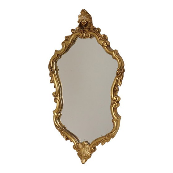 Klassieke Gouden Kuifspiegel Frankrijk Barok Stijl 74cm – Glass (photo 2 of 18)