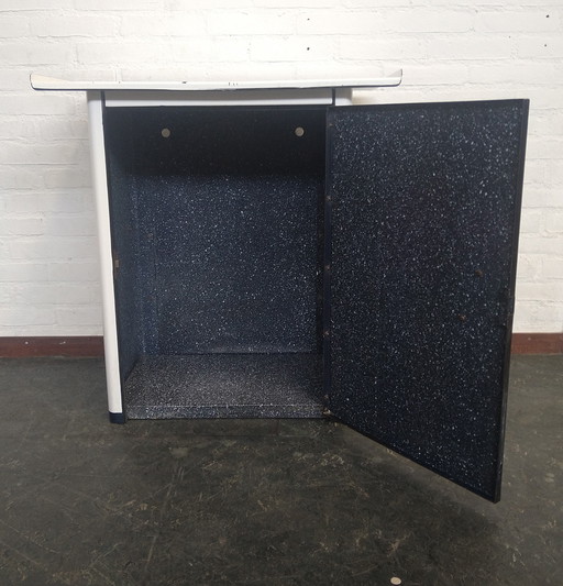 Vintage Enameled Iron Cabinet