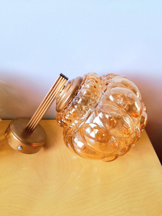 Image 1 of Paire d appliques bulles Helena Tynell 70s 