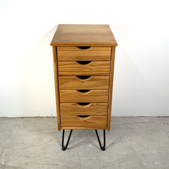 Image 1 of Chest of drawers on hairpin legs, Scandinavian style
