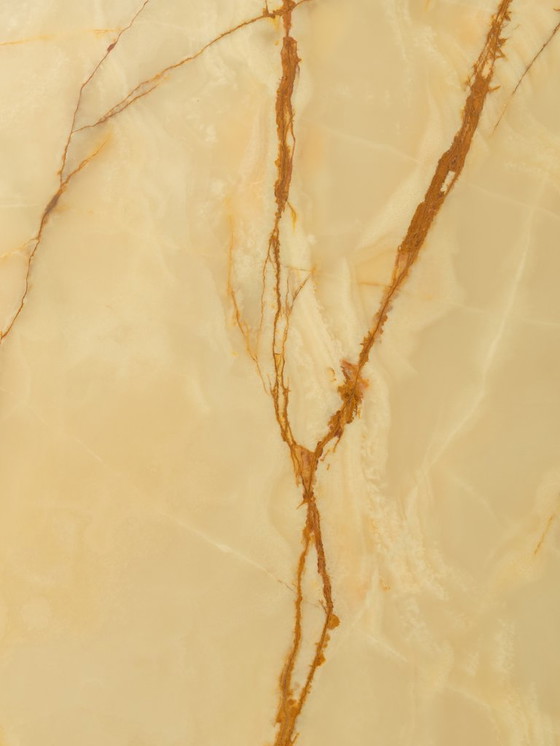 Image 1 of Tavolino da caffè in marmo onice anni '70, struttura cromata