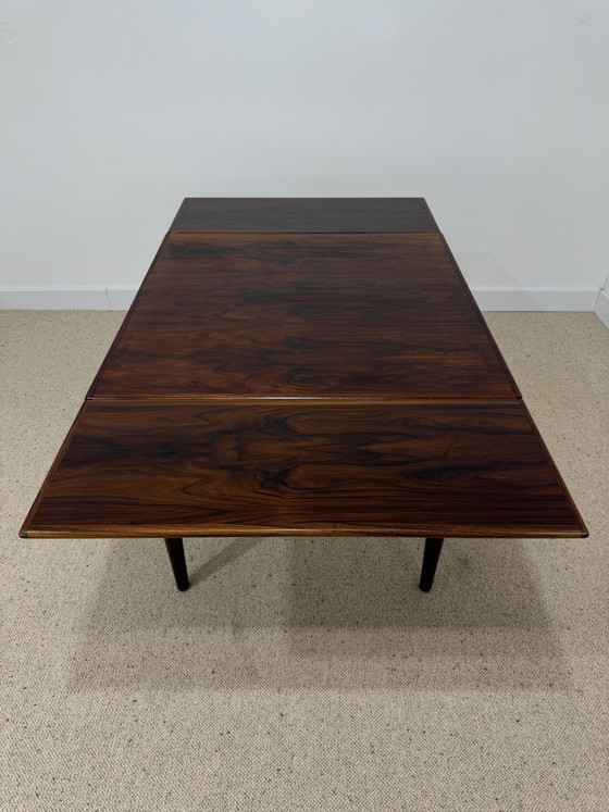Image 1 of Extendable Scandinavian rosewood dining table – 1960s/70s