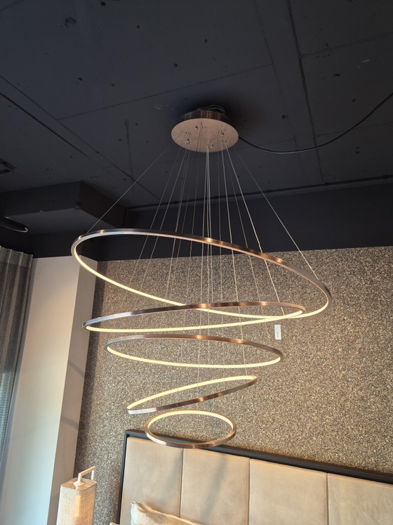 Maretti Pendant Lamp Luxury Rings - Bronze - 5 Rings on Ceiling Plate (photo 3 of 9)