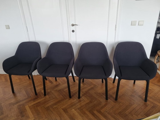 4x Kartell Clap – Esszimmerstühle, Plastic, Textile (photo 2 of 6)