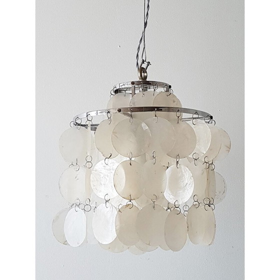 Image 1 of Chandelier vintage en nacre - années 1960