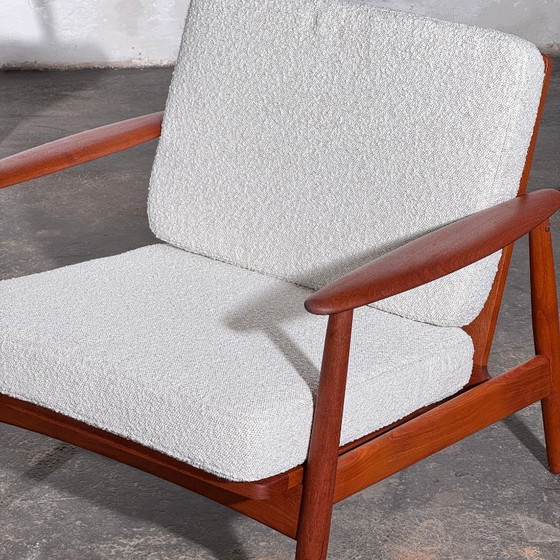 John Bone Teakhouten loungeset met twee fauteuils, volledig gerenoveerd. – 3-5 zitsbanken, Textile (photo 9 of 21)
