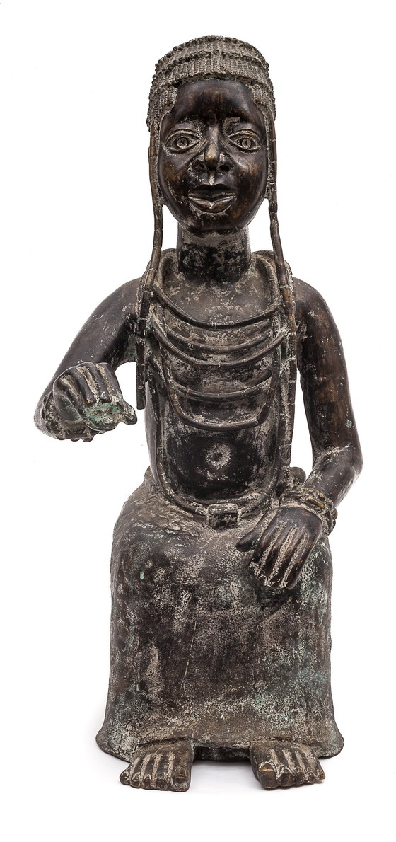 Image 1 of Bronze "L'Offrande De Cauris", Benin, 1950