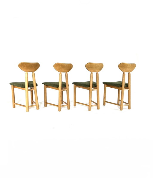 4x Chaise de salle à manger brutaliste '80